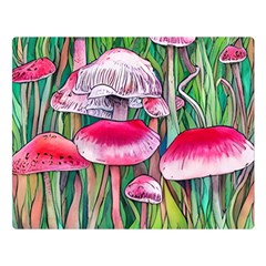 Forest Mushrooms Premium Plush Fleece Blanket (large)