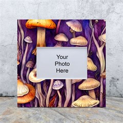 Whimsical Forest Mushroom White Box Photo Frame 4  X 6 