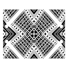 Black And White Modern Texture Seamless Print Fabric Pattern Premium Plush Fleece Blanket (large)