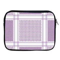 Square Purple Pattern Bead Purple Keffiyeh Purple Geometric Headdress Angle Violet Rectangle Apple Ipad 2/3/4 Zipper Cases