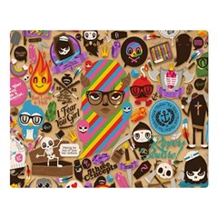 Multicolored Doodle Art Wallpaper Premium Plush Fleece Blanket (large)