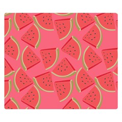 Watermelon Background Watermelon Wallpaper One Side Premium Plush Fleece Blanket (small)