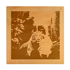 Tiger White Tiger Nature Forest Wood Photo Frame Cube