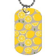 Lemon Background Lemon Wallpaper Dog Tag (one Side)