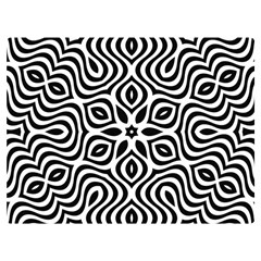 Pattern Wave Symmetry Monochrome Abstract Premium Plush Fleece Blanket (extra Small)