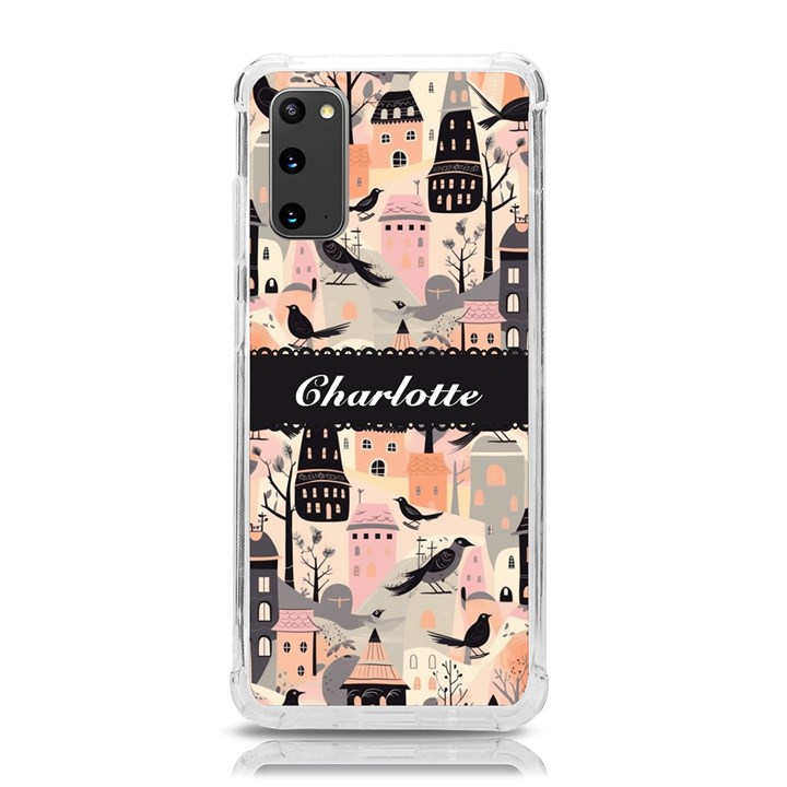 Personalized Name Animals Pattern Samsung Galaxy S20 6.2 Inch TPU UV Case