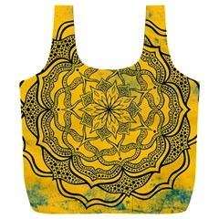 Mandala Vintage Painting Flower Full Print Recycle Bag (xxxl)