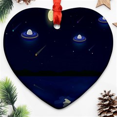 Alien Navi Heart Ornament (two Sides)