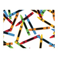 Crayons Color Pencils Stationary Two Sides Premium Plush Fleece Blanket (mini)