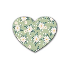 Flowers-108 Rubber Coaster (heart)