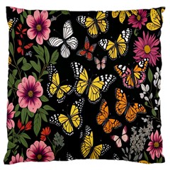 Flowers-109 Large Cushion Case (one Side)