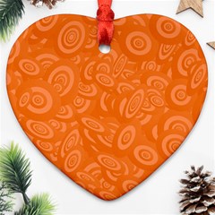 Orange-ellipse Heart Ornament (two Sides)