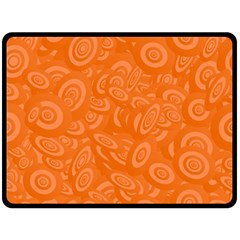 Orange-ellipse Fleece Blanket (large)