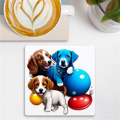 Cute Dog Dogs Animal Pet Uv Print Square Tile Coaster 