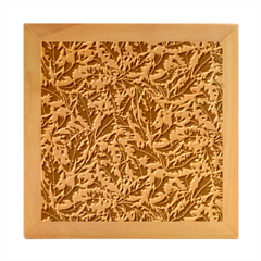 Leaves Leaf Pattern Patterns Colorfur Wood Photo Frame Cube