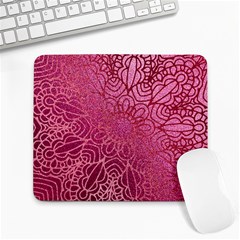 Pink Mandala Glitter Bohemian Girly Glitter Large Mousepad