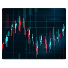Flag Patterns On Forex Charts Two Sides Premium Plush Fleece Blanket (medium)