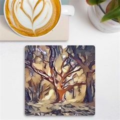 Tree Forest Woods Nature Landscape Uv Print Square Tile Coaster 