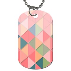Background Geometric Triangle Dog Tag (one Side)