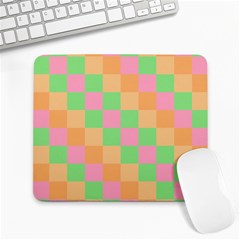 Checkerboard-pastel-squares Large Mousepad