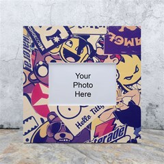 Retro Cartoon Hello Titty Parody White Box Photo Frame 4  X 6 
