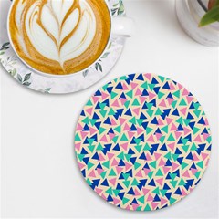 Pop Triangles Uv Print Round Tile Coaster