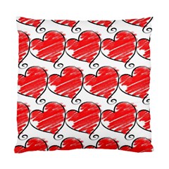 Seamless-heart-red Standard Cushion Case (two Sides)