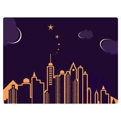 Skyscraper Town Urban Towers Two Sides Premium Plush Fleece Blanket (extra Small)