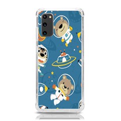 Seamless-pattern-funny-astronaut-outer-space-transportation Samsung Galaxy S20 6 2 Inch Tpu Uv Case