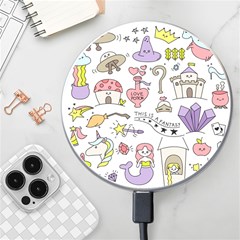 Fantasy-things-doodle-style-vector-illustration Wireless Fast Charger(white)