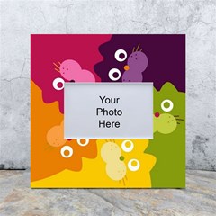Colorful Cats White Box Photo Frame 4  X 6 