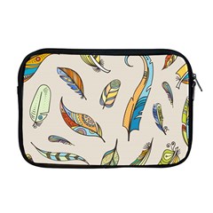 Vector-boho-doodle-feathers-seamless-pattern-illustration Apple Macbook Pro 17  Zipper Case