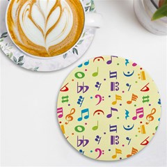 Seamless-pattern-musical-note-doodle-symbol Uv Print Round Tile Coaster