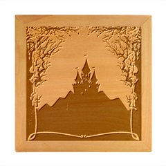 Beautiful-castle Wood Photo Frame Cube