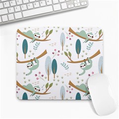 Pattern-sloth-woodland Large Mousepad
