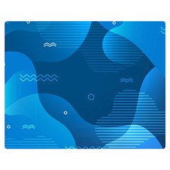 Abstract-classic-blue-background Two Sides Premium Plush Fleece Blanket (medium)