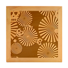 Seamless Halloween Day Of The Dead Wood Photo Frame Cube