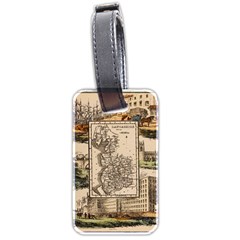 Antique Map Railway Lines Railway Train Char Luggage Tag (two Sides)