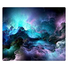 Abstract Graphics Nebula Psychedelic Space Premium Plush Fleece Blanket (small)