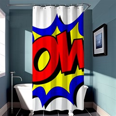 Pow Comic Comic Book Fight Shower Curtain 36  X 72  (stall) 