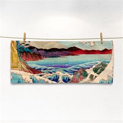 Wave Japanese Mount Fuji Woodblock Print Ocean Hand Towel