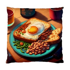 Breakfast Egg Beans Toast Plate Standard Cushion Case (one Side)