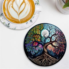 Tree Colourful Uv Print Round Tile Coaster