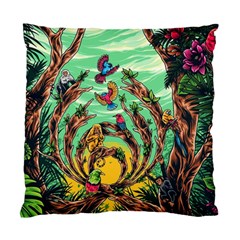 Monkey Tiger Bird Parrot Forest Jungle Style Standard Cushion Case (one Side)