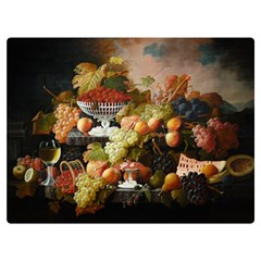 Abundance Of Fruit Severin Roesen Two Sides Premium Plush Fleece Blanket (extra Small)