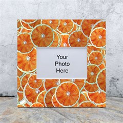 Oranges Background Texture Pattern White Box Photo Frame 4  X 6 