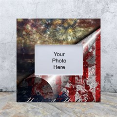 Independence Day July 4th White Box Photo Frame 4  X 6 