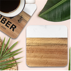 Contemporary-nature-seamless-pattern Marble Wood Coaster (square)