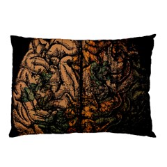 Always On My Mind Brain Map Vintage Pillow Case (two Sides)