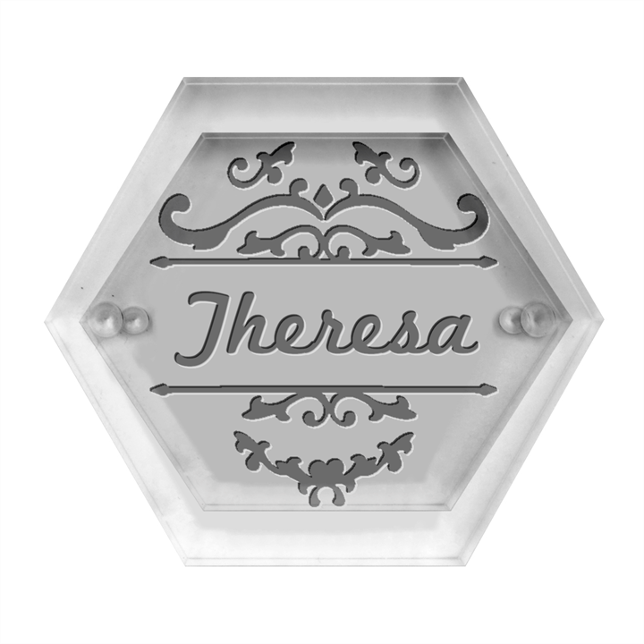 Personalized Name Hexagon Wood Jewelry Box
